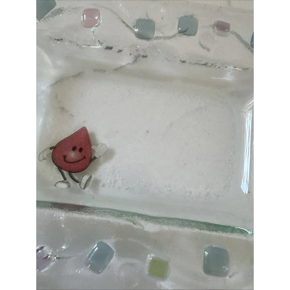 Vintage Clear Glass Rectangular Trinket Tray Soap Dish Includes (2) - Picture 5 of 14
